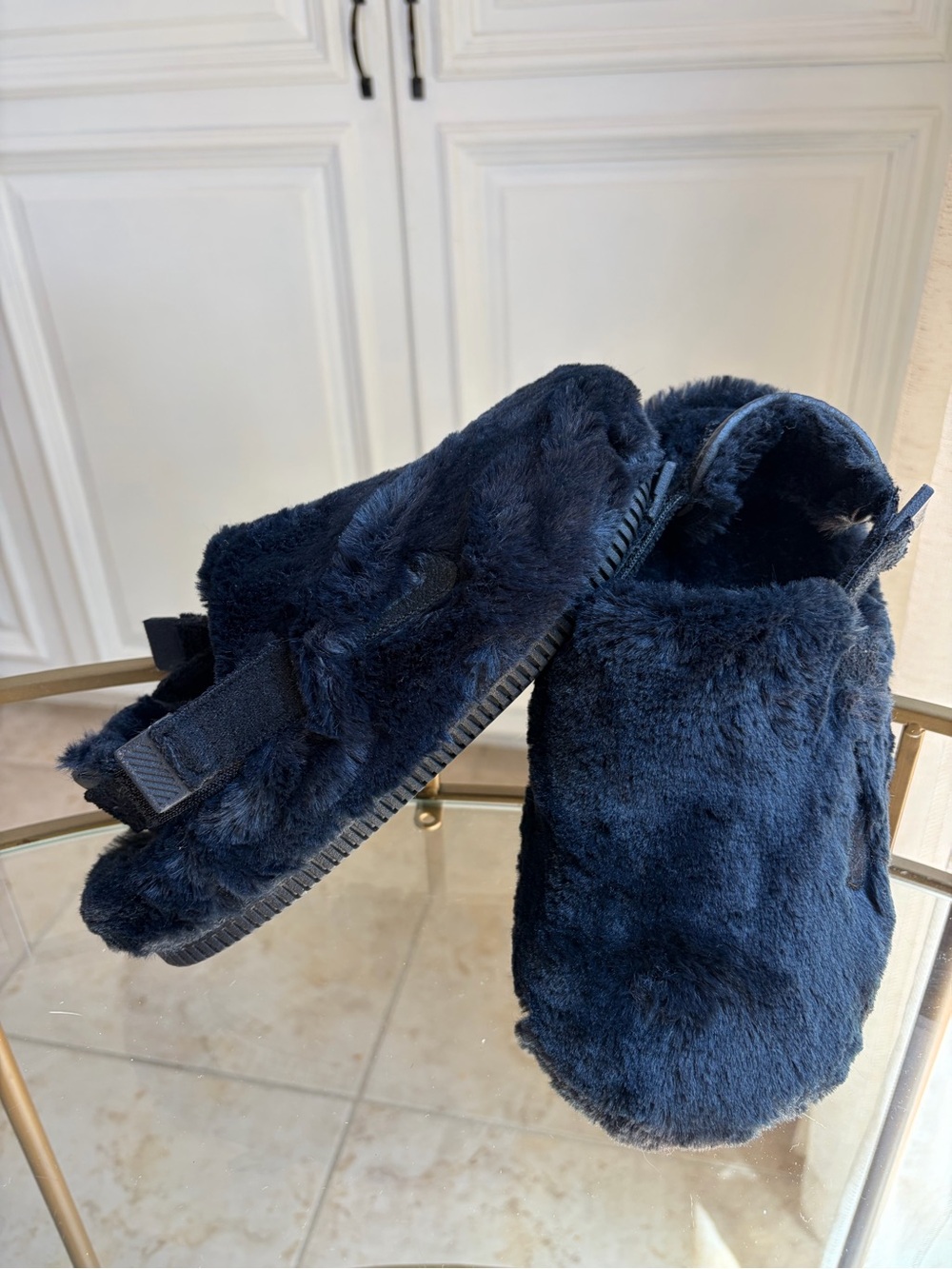 NEW Plush Fuzzy Slip-On Clog - black